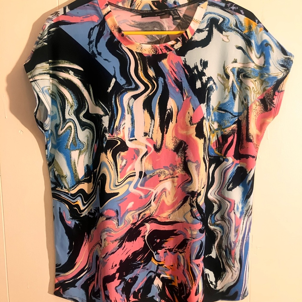 Abstract Multicolor Women's Top